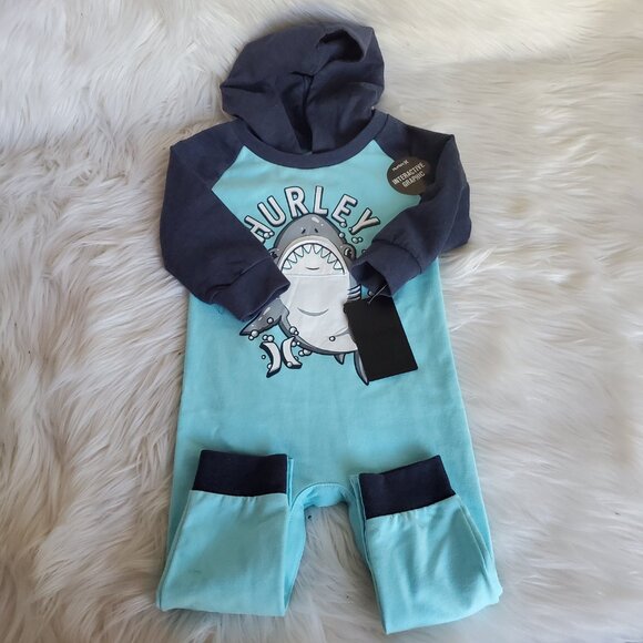 Nike/Jordan/Hurley Baby Coverall Hooded Bundle with Portable Changing Pad SZ 18M - Picture 6 of 14